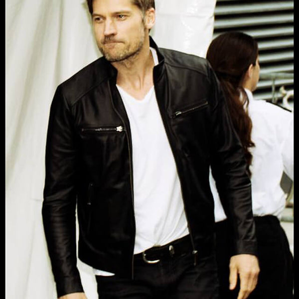 Nikolaj Coster-Waldau Black Leather Jacket