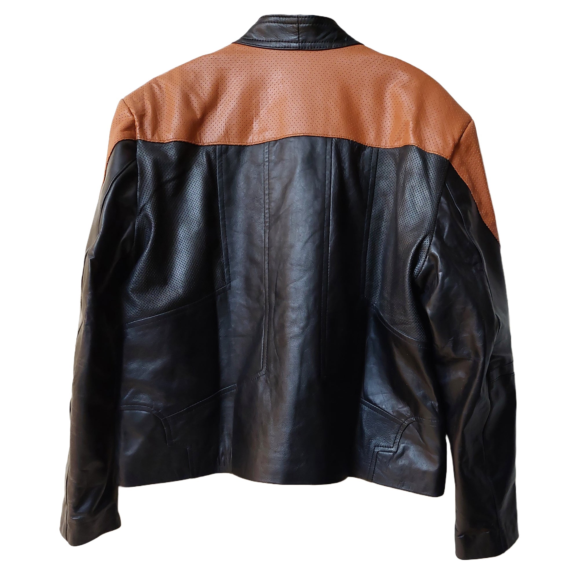 Star Trek Picard Jacket Raffi Musiker Cosplay Real Leather Tan Perforated Jacket