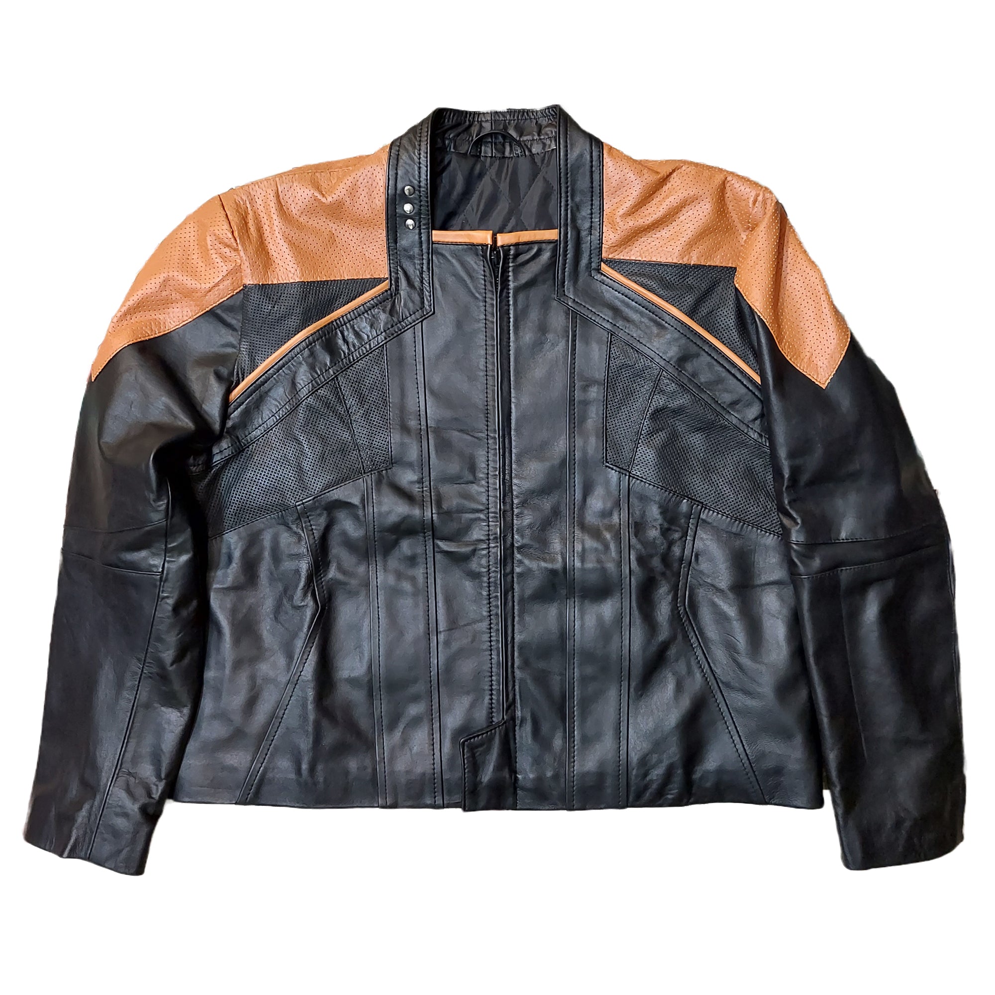Star Trek Picard Jacket Raffi Musiker Cosplay Real Leather Tan Perforated Jacket