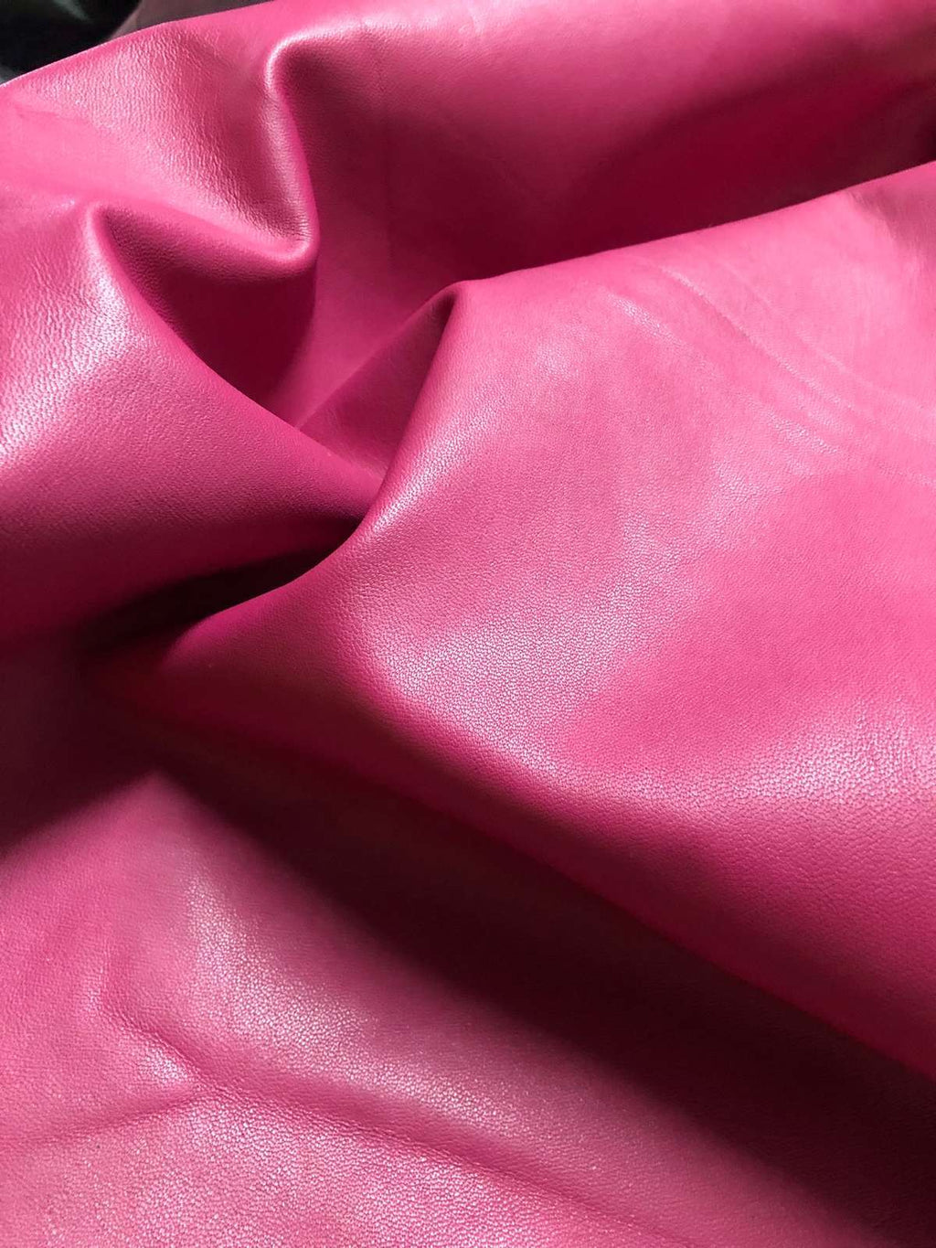 Pink Nappa Sheepskin Leather Hide AA Grade, showing smooth natural grain texture