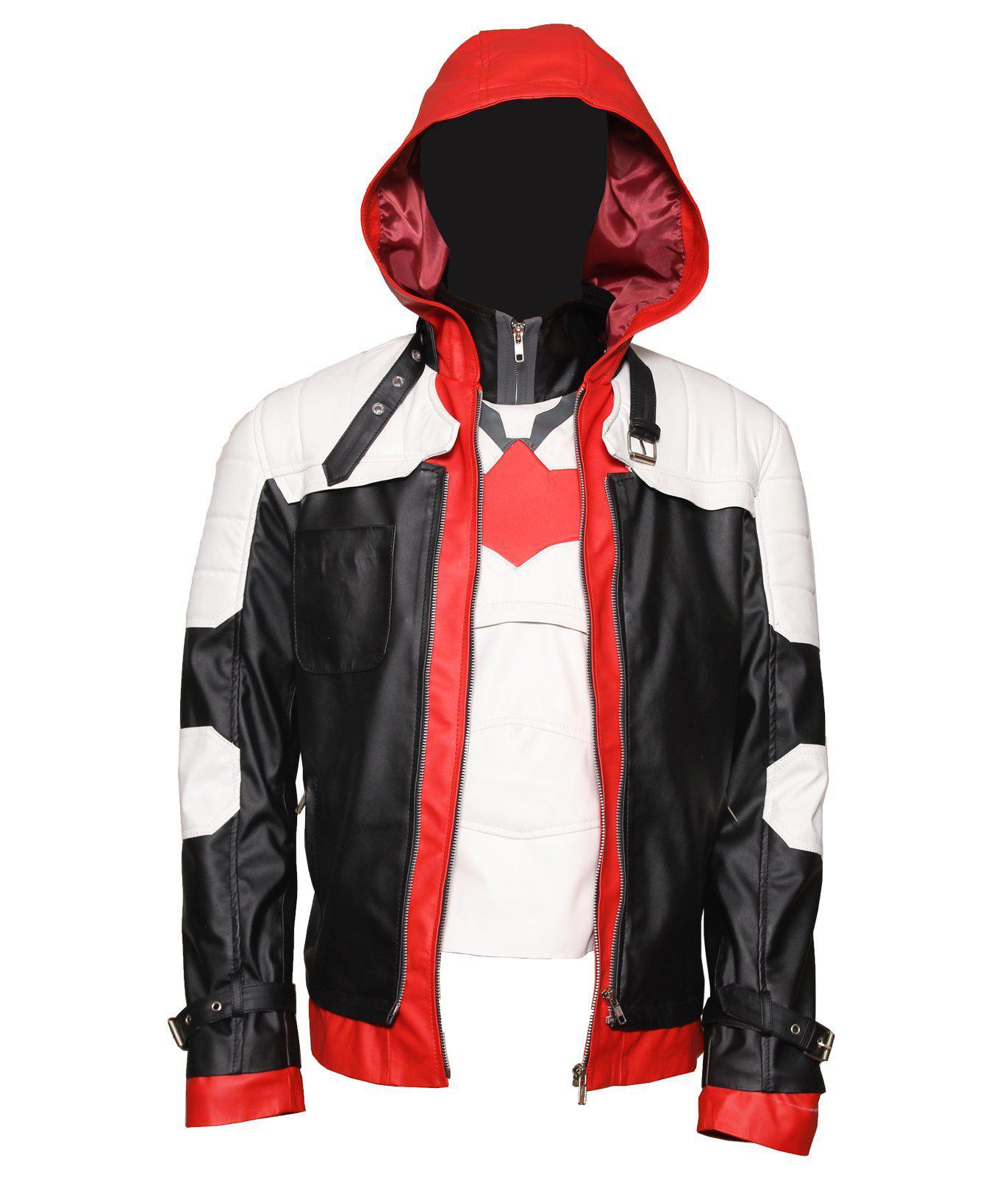 Knight Arkham Red hood Leather Jacket and Vest