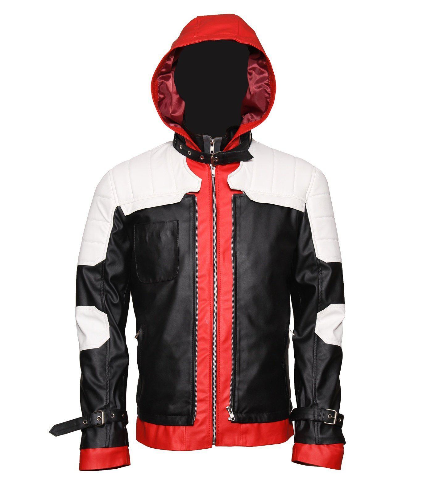 Knight Arkham Red hood Leather Jacket and Vest