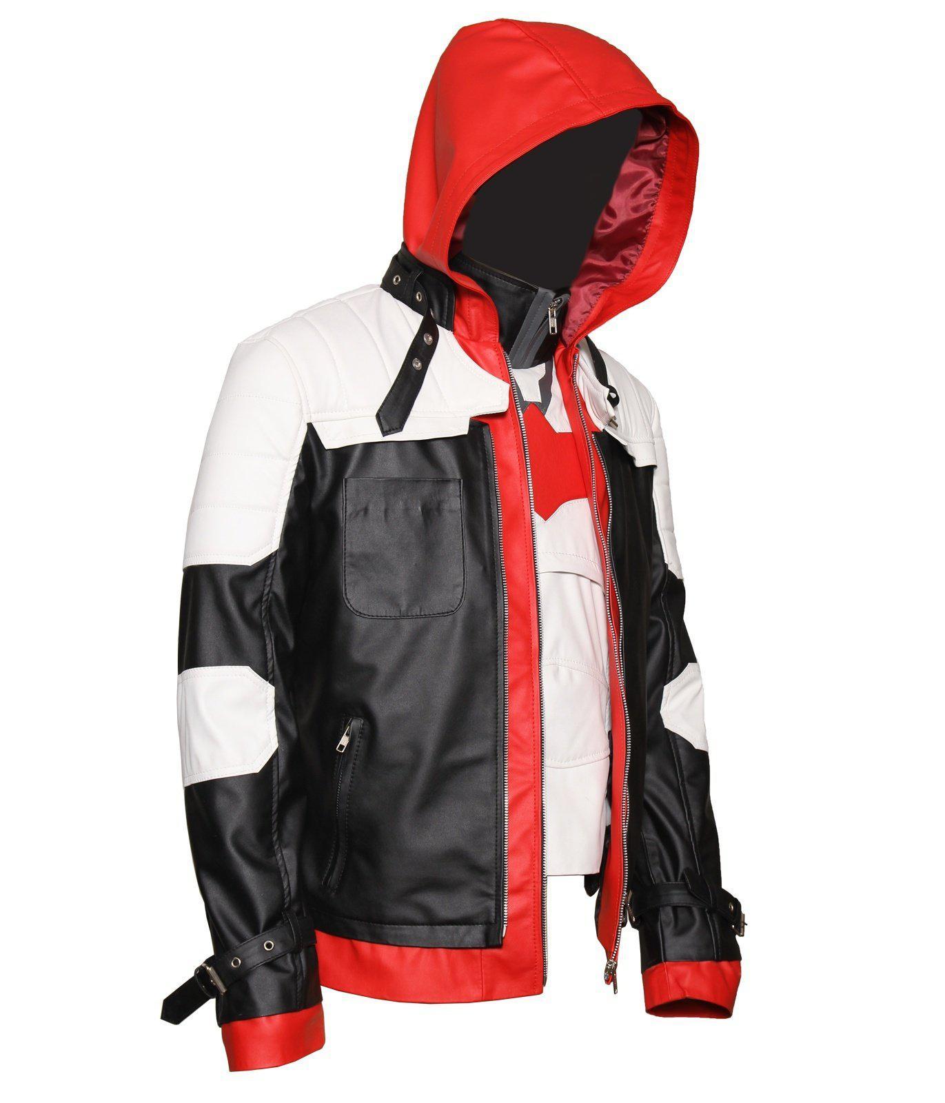 Knight Arkham Red hood Leather Jacket and Vest