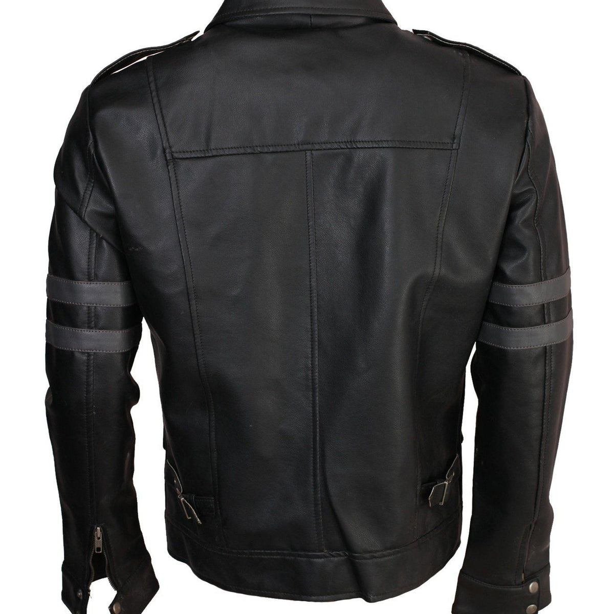 Men's Multi Pockets Evil Resident Cosplay Genuine Leather Jacket