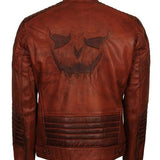 Men's Brown Killing Joke Real Leather Biker Jacket