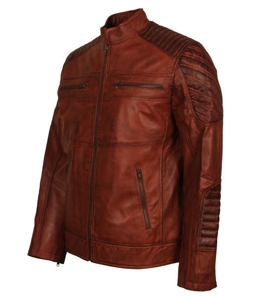 Men's Brown Killing Joke Real Leather Biker Jacket