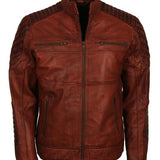 Men's Brown Killing Joke Real Leather Biker Jacket