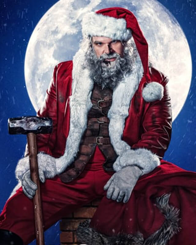 Violent Night David Harbour Red Santa Coat